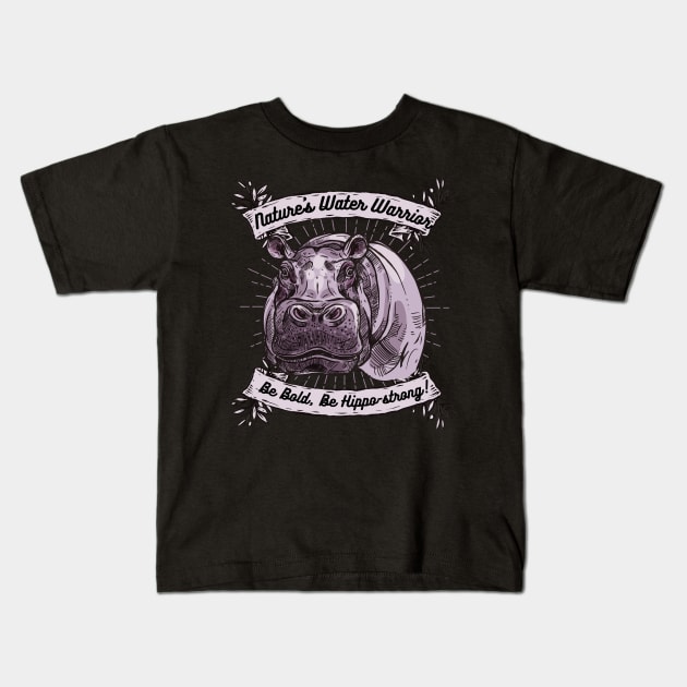 Hippo Kids T-Shirt by Pearsville